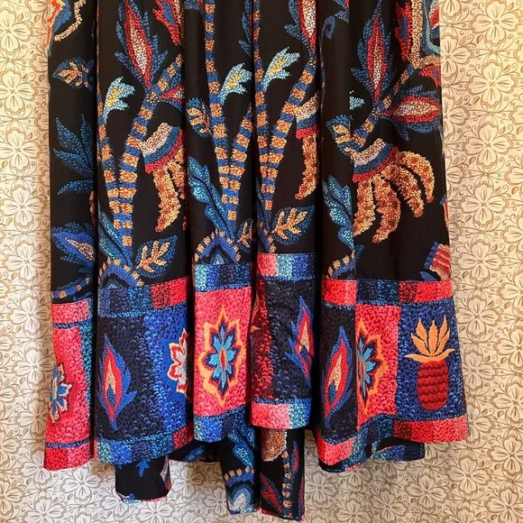 FARM Rio /Anthropology | Cotton Floral Maxi Peasant Hi-Low Dress - Picture 3 of 16